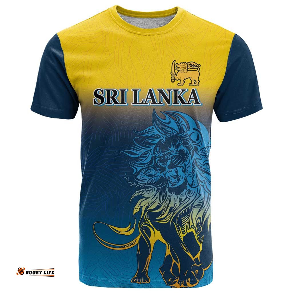 custom sri lanka cricket t shirt with simple lions version