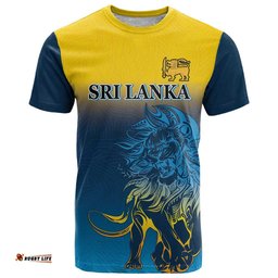 custom sri lanka cricket t shirt with simple lions version