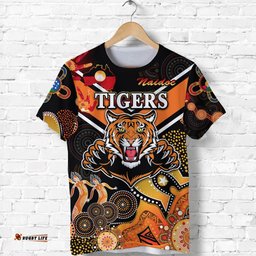 custom personalised wests t shirt tigers indigenous naidoc heal country! heal our nation black custom text and number