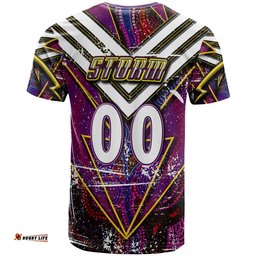 storm rugby t shirt custom storm and thunder aboriginal style of dot background personalised player and number t shirt rlt14