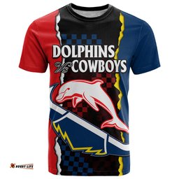 nrl combine dolphins and cowboys t shirt