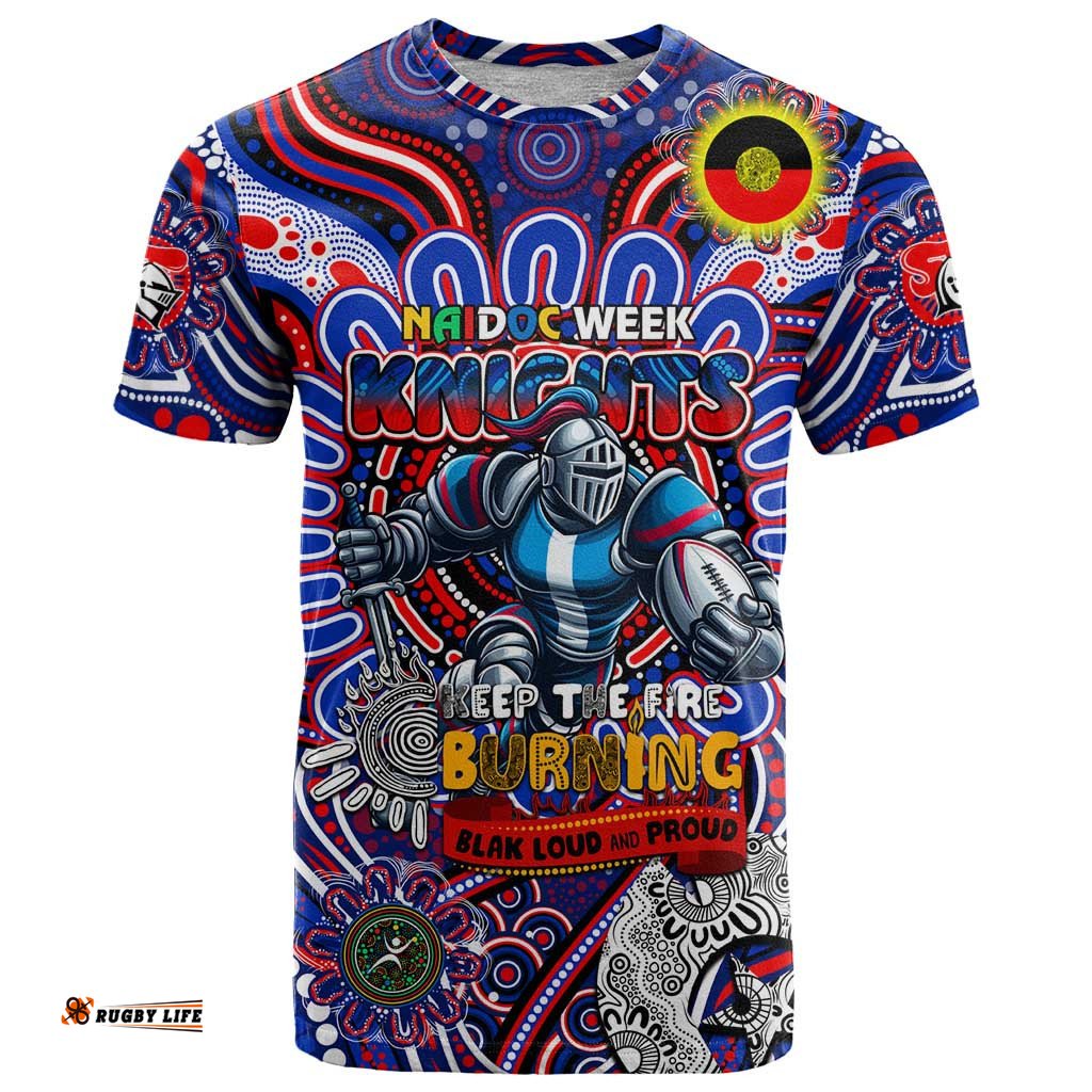 custom naidoc week 2024 knights t shirt mascot rugby dt02