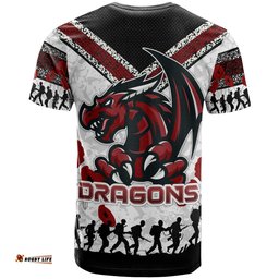 st george rugby t shirt custom anzac day dragons t shirt