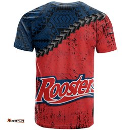 sydney roosters t shirt grunge polynesian tattoo nrl 0