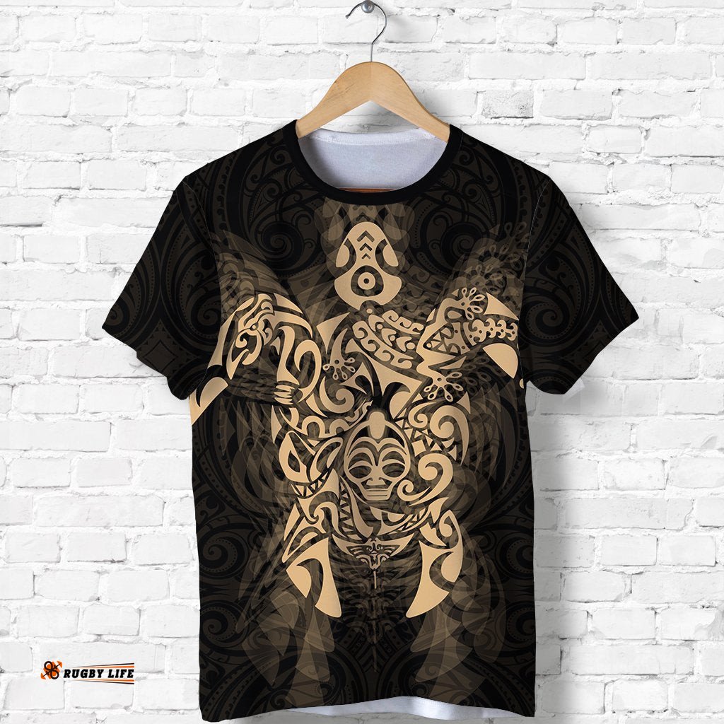 new zealand maori shirt wairua tattoo turtle t shirt goldAmazing Aussie