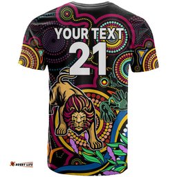 custom lions football aboriginal art t shirt naidoc indigenous tribal