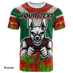 australia south sydney anzac t shirt custom souths with anzac poppy t shirt