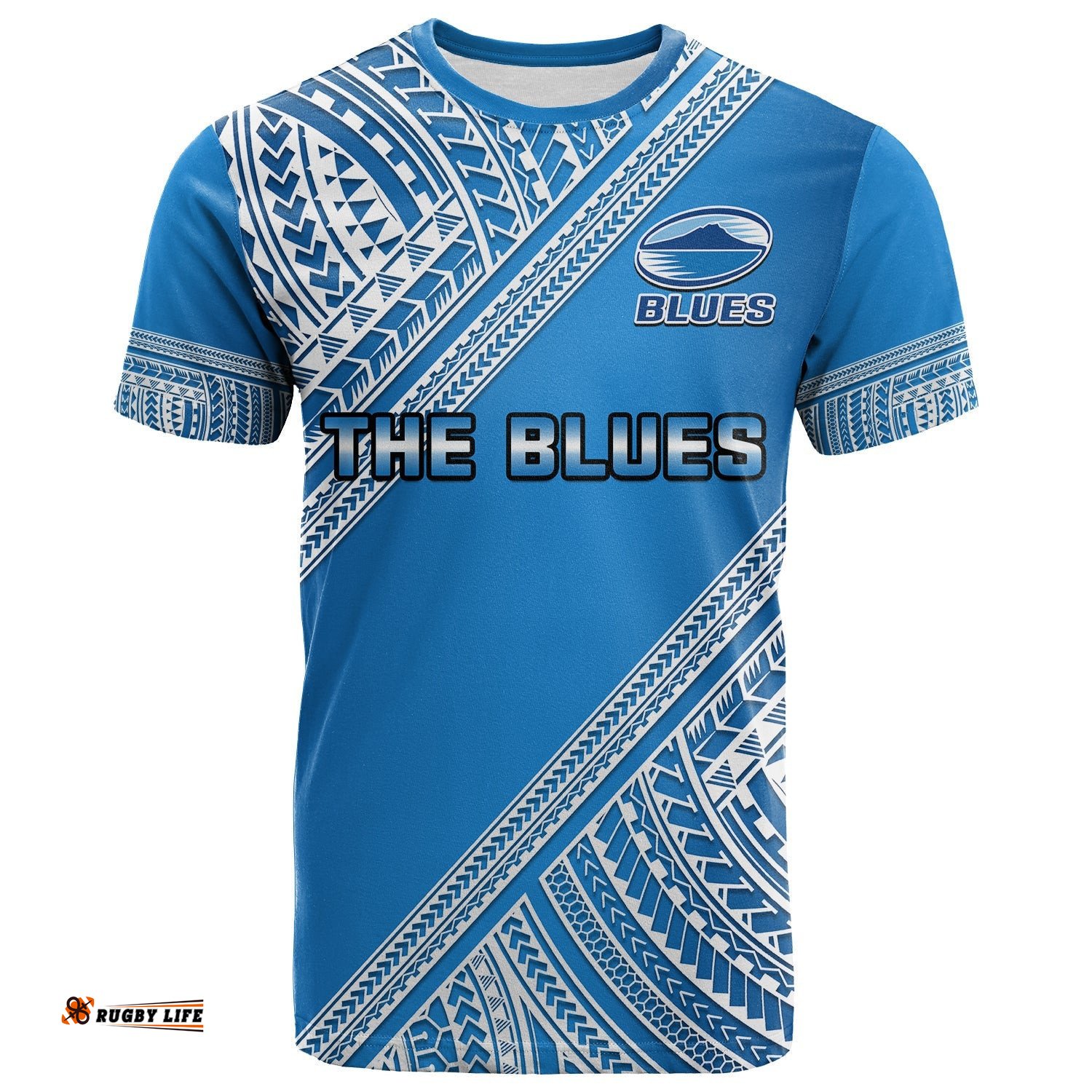 blues rugby t shirt aotearoa super auckland polynesian pattern