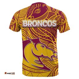 brisbane broncos t shirt tribal style