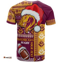 broncos rugby t shirt custom christmas snowflakes broncos mascot t shirt