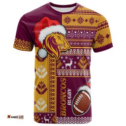 broncos rugby t shirt custom christmas snowflakes broncos mascot t shirt