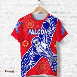 west perth football club t shirt falcons indigenous version red