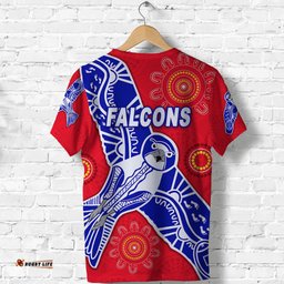 west perth football club t shirt falcons indigenous version red