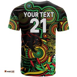 custom panthers rugby aboriginal art t shirt naidoc indigenous tribal