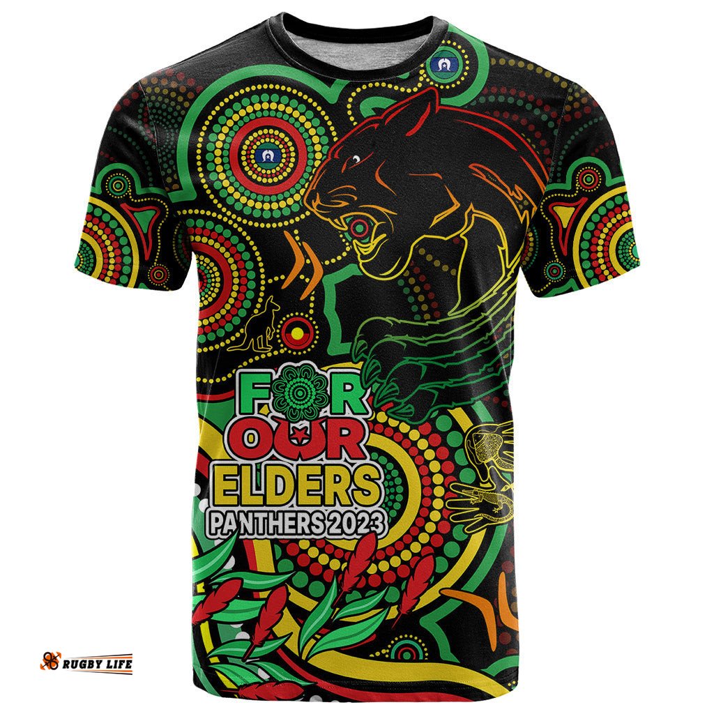custom panthers rugby aboriginal art t shirt naidoc indigenous tribal