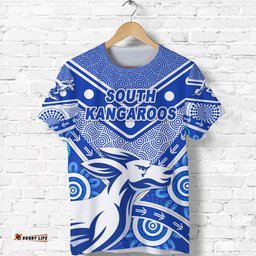 custom personalised south alice football club t shirt south kangaroos indigenous version custom text and number
