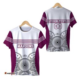 custom personalised queensland t shirt maroons simple sport style