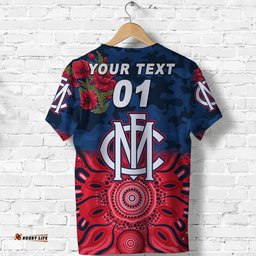 custom personalised melbourne demons anzac t shirt indigenous vibes