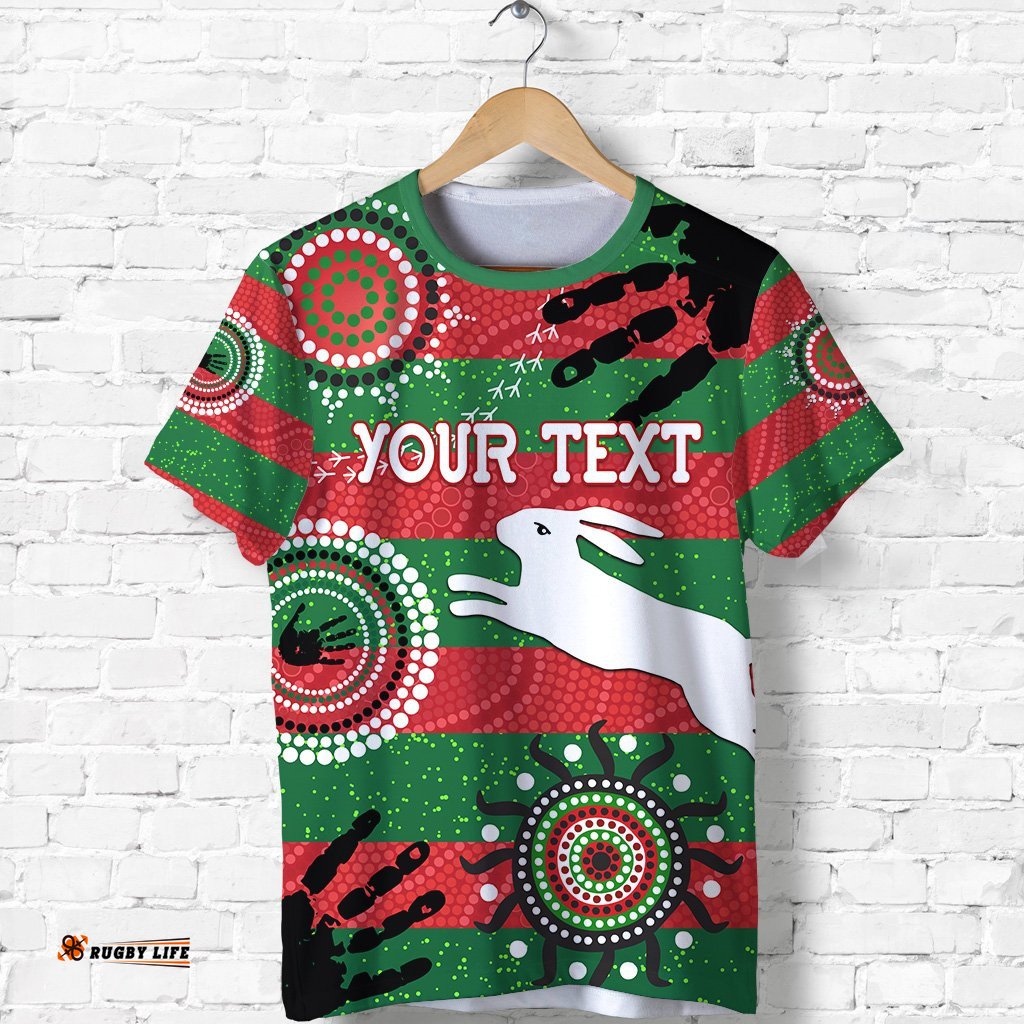 custom personalised south sydney rabbitohs indigenous t shirt country style no.1