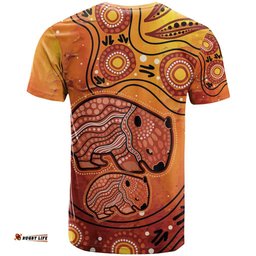 australia wombat t shirt indigenous art