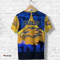 west coast eagles anzac t shirt simple style gold