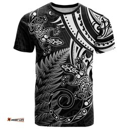 new zealand lizard t shirt silver fern aotearoa maori