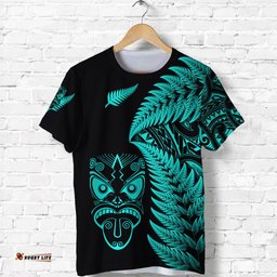 new zealand haka rugby maori t shirt silver fern vibes turquoise
