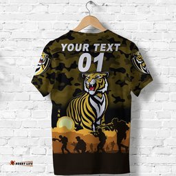 custom personalised richmond tigers anzac t shirt simple style black
