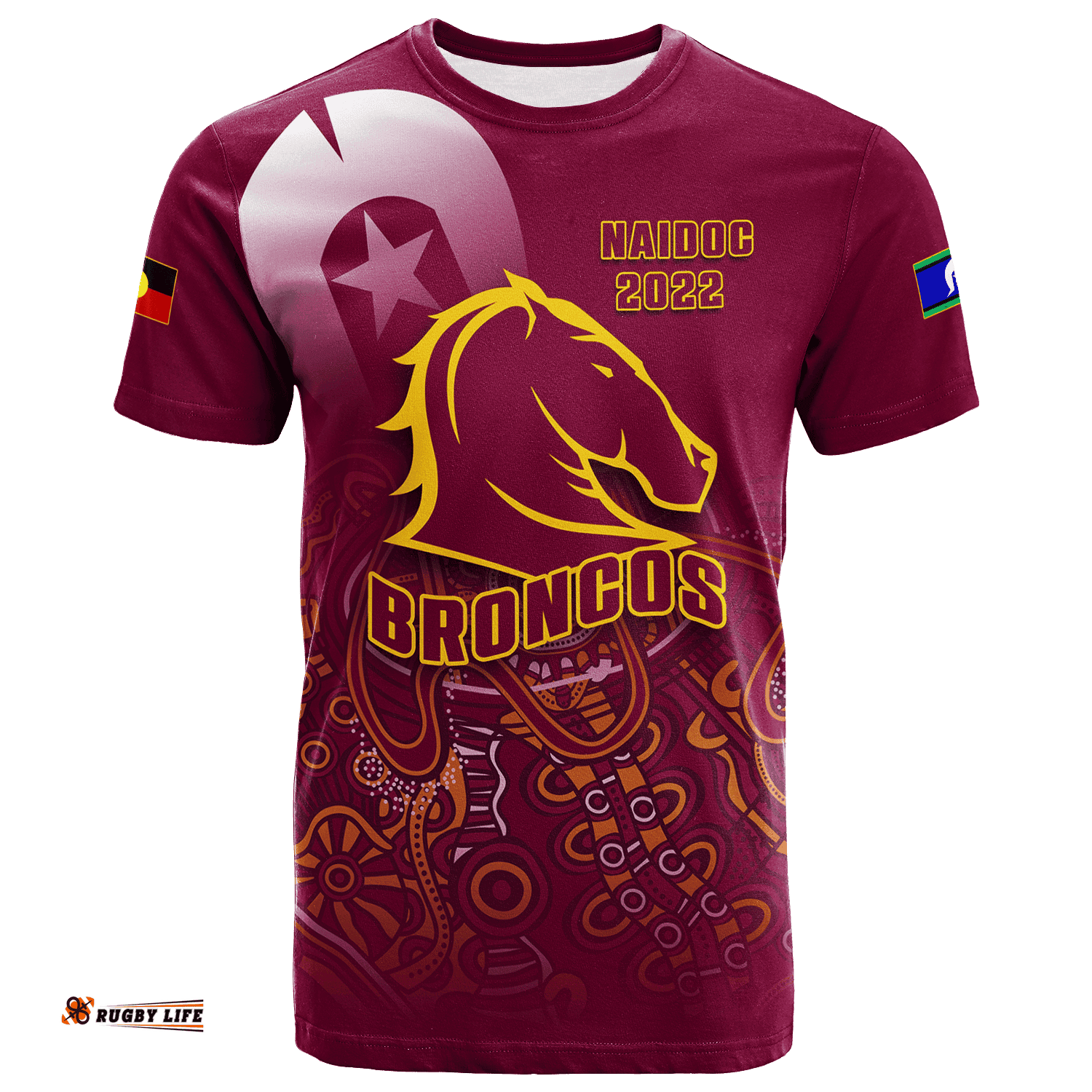 brisbane broncos rugby naidoc 2022 t shirt