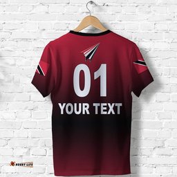 custom personalised trinidad and tobago cricket red force t shirt original style