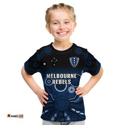 custom text and number melbourne rebels rugby t shirt gradient aboriginal