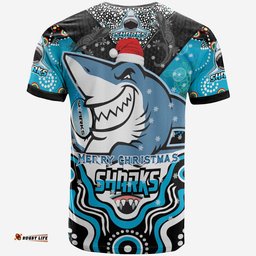 sharks rugby christmas t shirt custom christmas super sharks indigenous t shirt