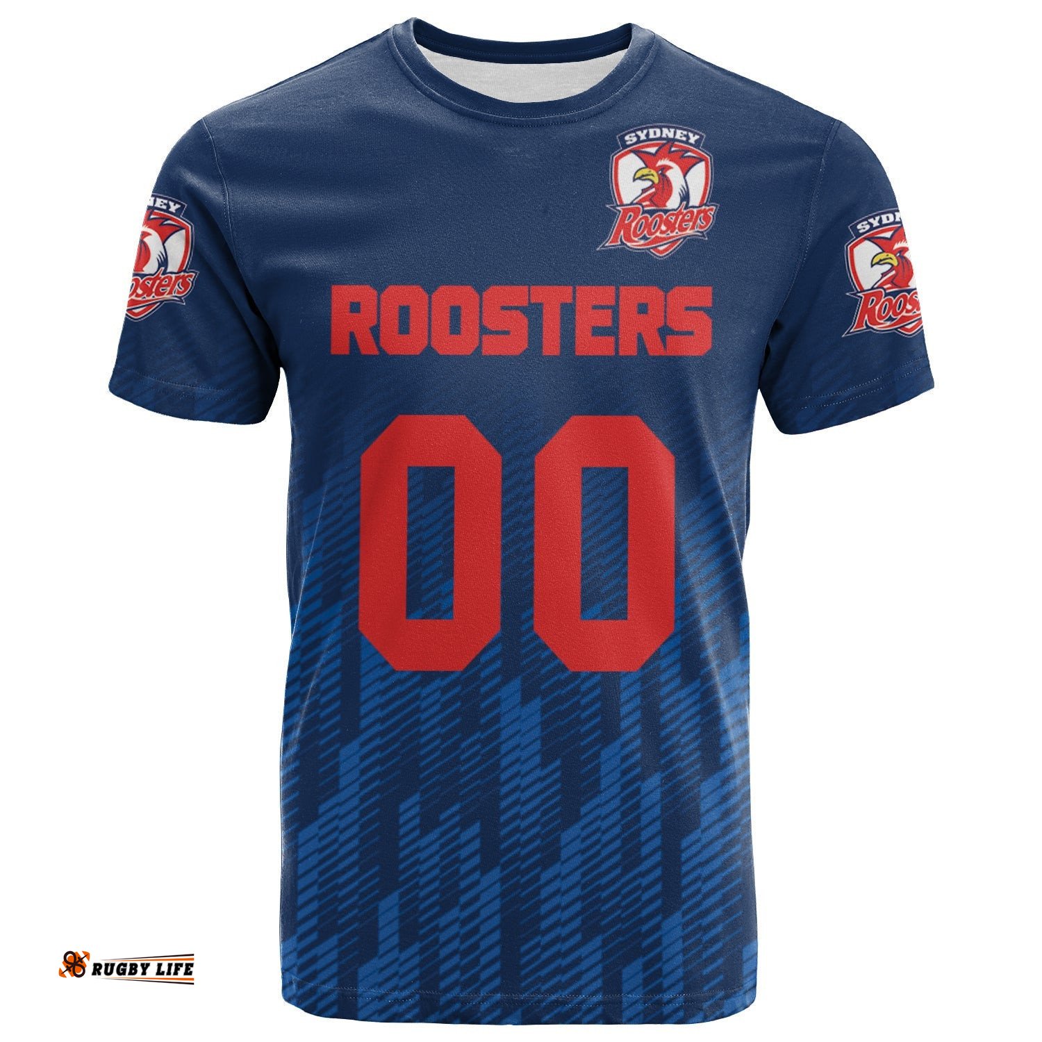 sydney roosters t shirt logo sport ombre nrl 0