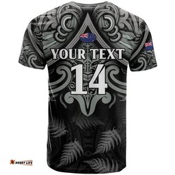 custom new zealand silver fern rugby t shirt all black since 1892 aotearoa moko maori
