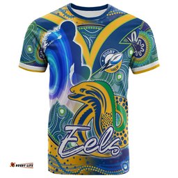 nrlw eels rugby t shirt custom rugby ball indigenous aboriginal eels women t shirtAmazing Aussie
