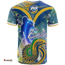 nrlw eels rugby t shirt custom rugby ball indigenous aboriginal eels women t shirtAmazing Aussie
