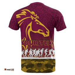custom personalisedbrisbane broncos t shirt anzac day