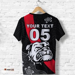 custom personalised west football club t shirt the bloods alice springs custom text and number