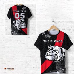 custom personalised west football club t shirt the bloods alice springs custom text and number