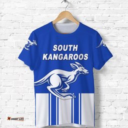 custom personalised south alice football club t shirt south kangaroos original blue custom text and number