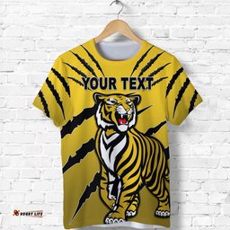 custom personalised richmond tigers t shirt original version yellow