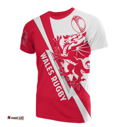 wales rugby t shirt lighting style