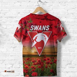 sydney swans anzac t shirt poppy vibes