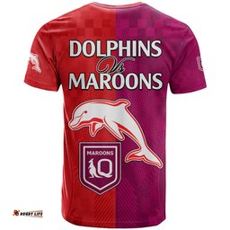 nrl dolphins combine queensland origin t shirt sporty style 2023