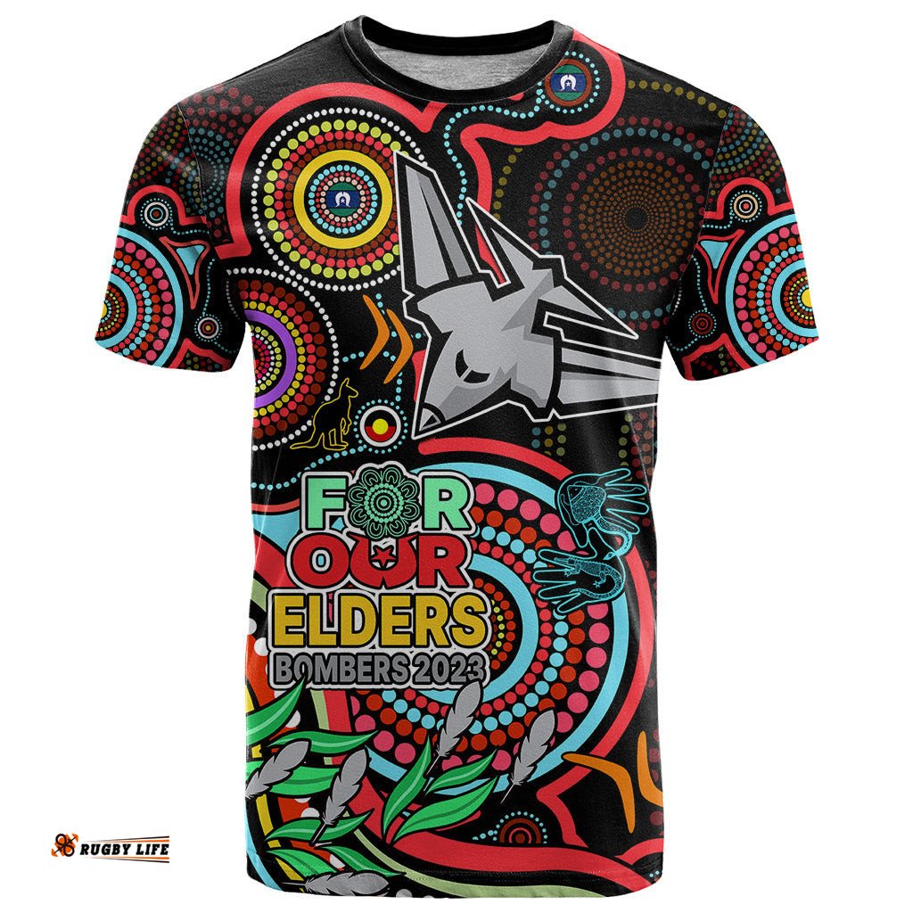 custom bombers football aboriginal art t shirt naidoc indigenous tribal