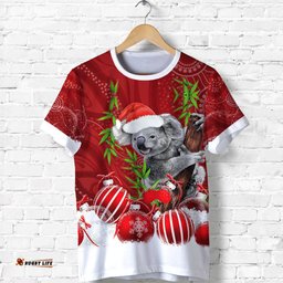 australia koala aboriginal t shirt merry christmas