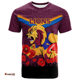 brisbane lions anzac day t shirt indigenous art