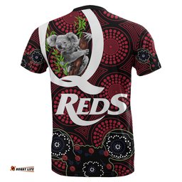 australia t shirt queensland reds rugby lest we forget koala