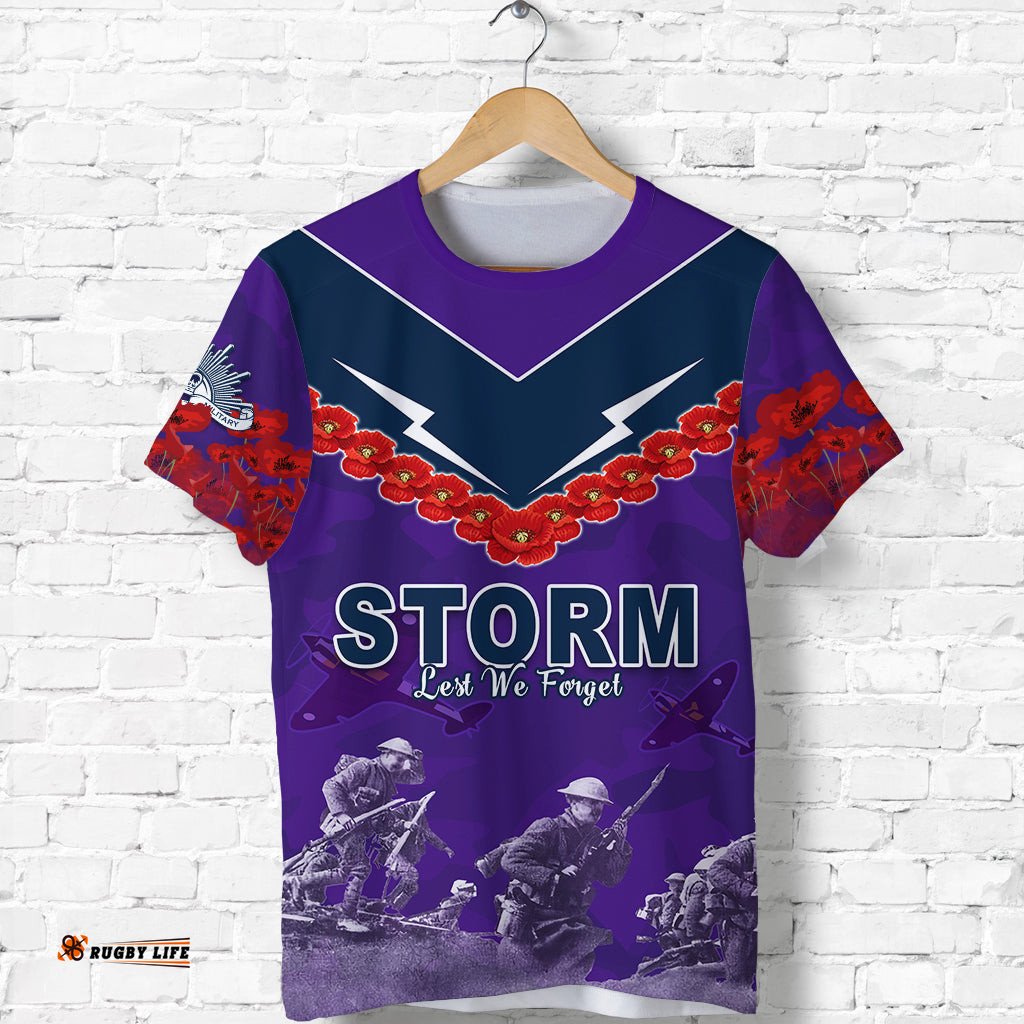 storm anzac day t shirt australian soldiers remember them