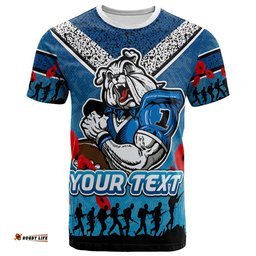 bulldogs rugby t shirt custom anzac bulldogs t shirt rlt13
